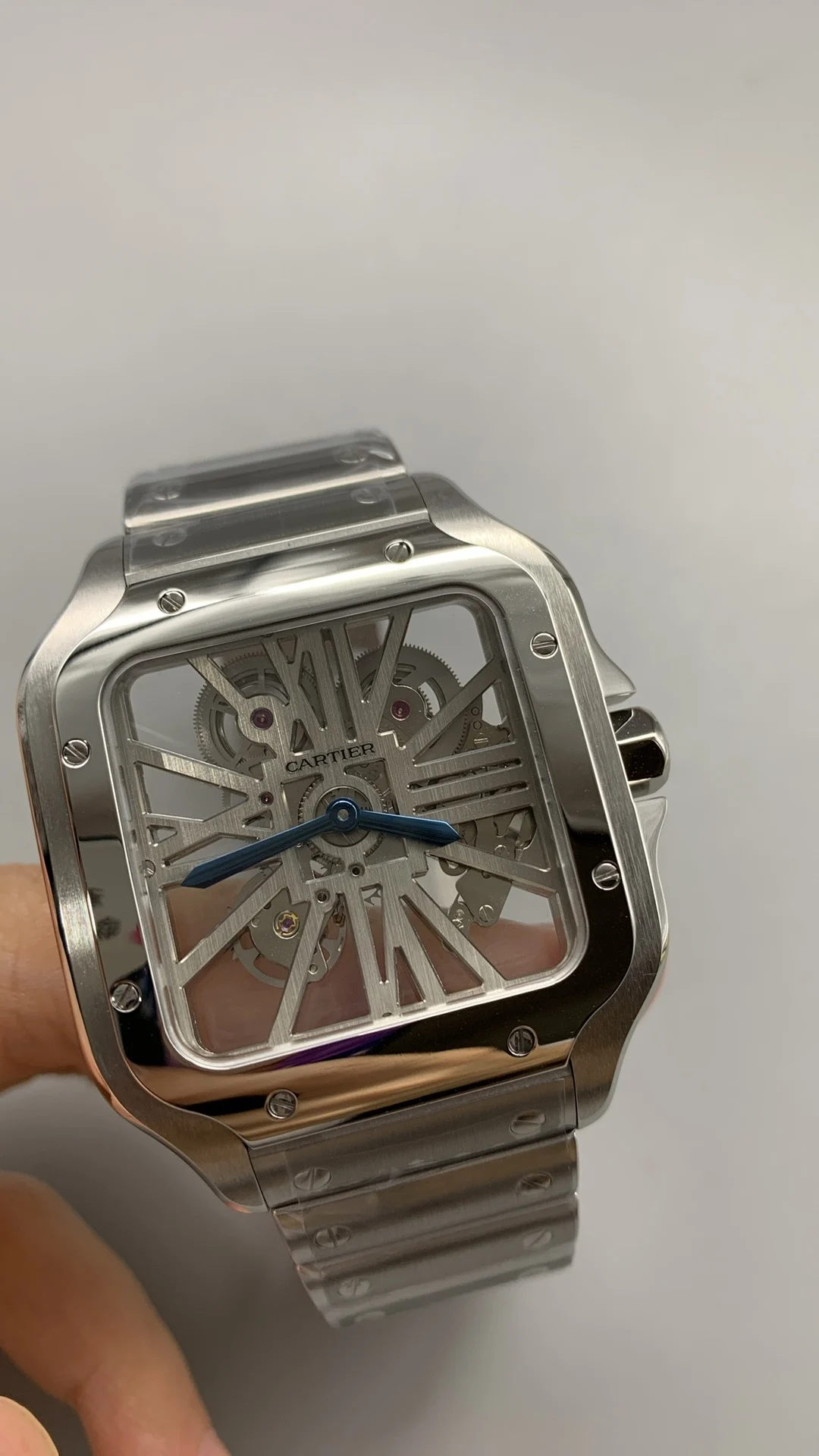 Cartier Santos — photographed off the sweep