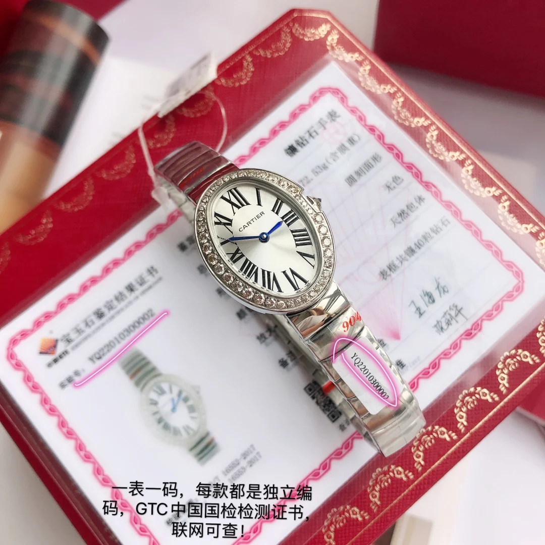 Cartier Steel Diamond-Set — photographed off the sweep
