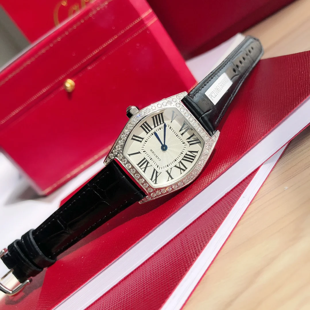 Cartier Steel Silver Dial — photographed off the sweep