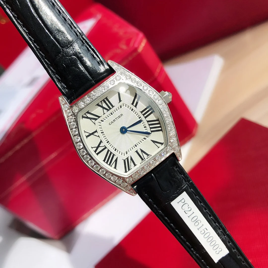 Cartier Steel Silver Dial — photographed off the sweep