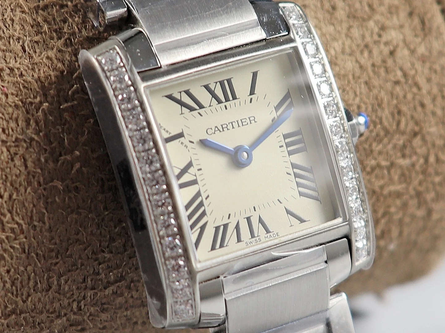 Cartier Tank 20.3 × 25.35mm — photographed off the sweep