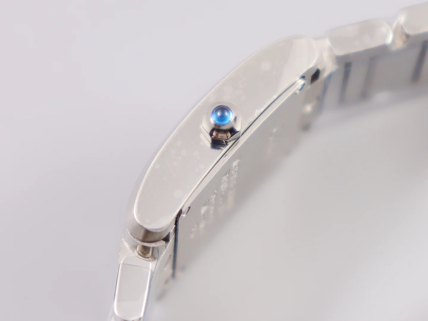 Cartier Tank 20.3 × 25.35mm — photographed off the sweep