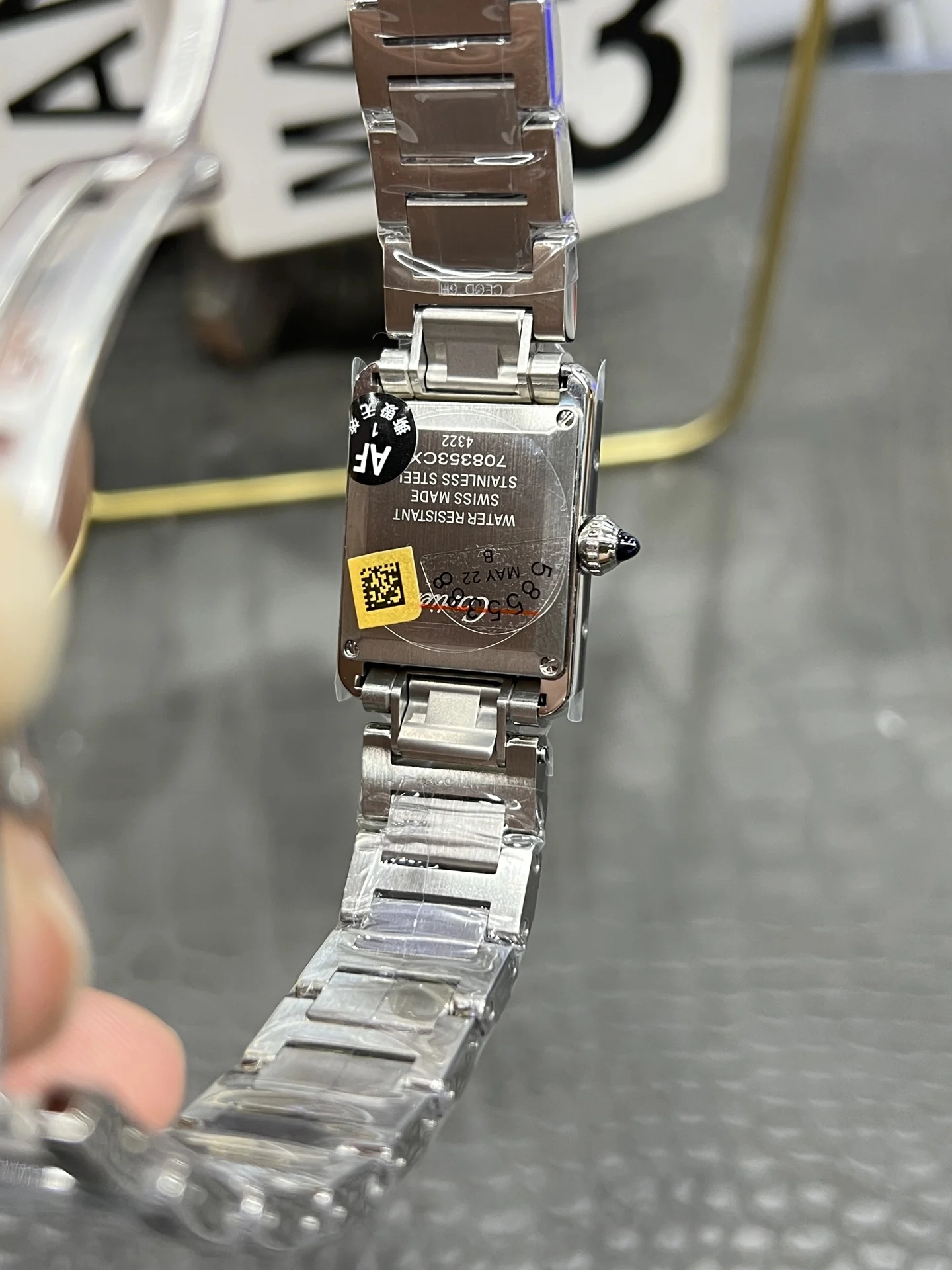 Cartier Tank 29.5mm — photographed off the sweep