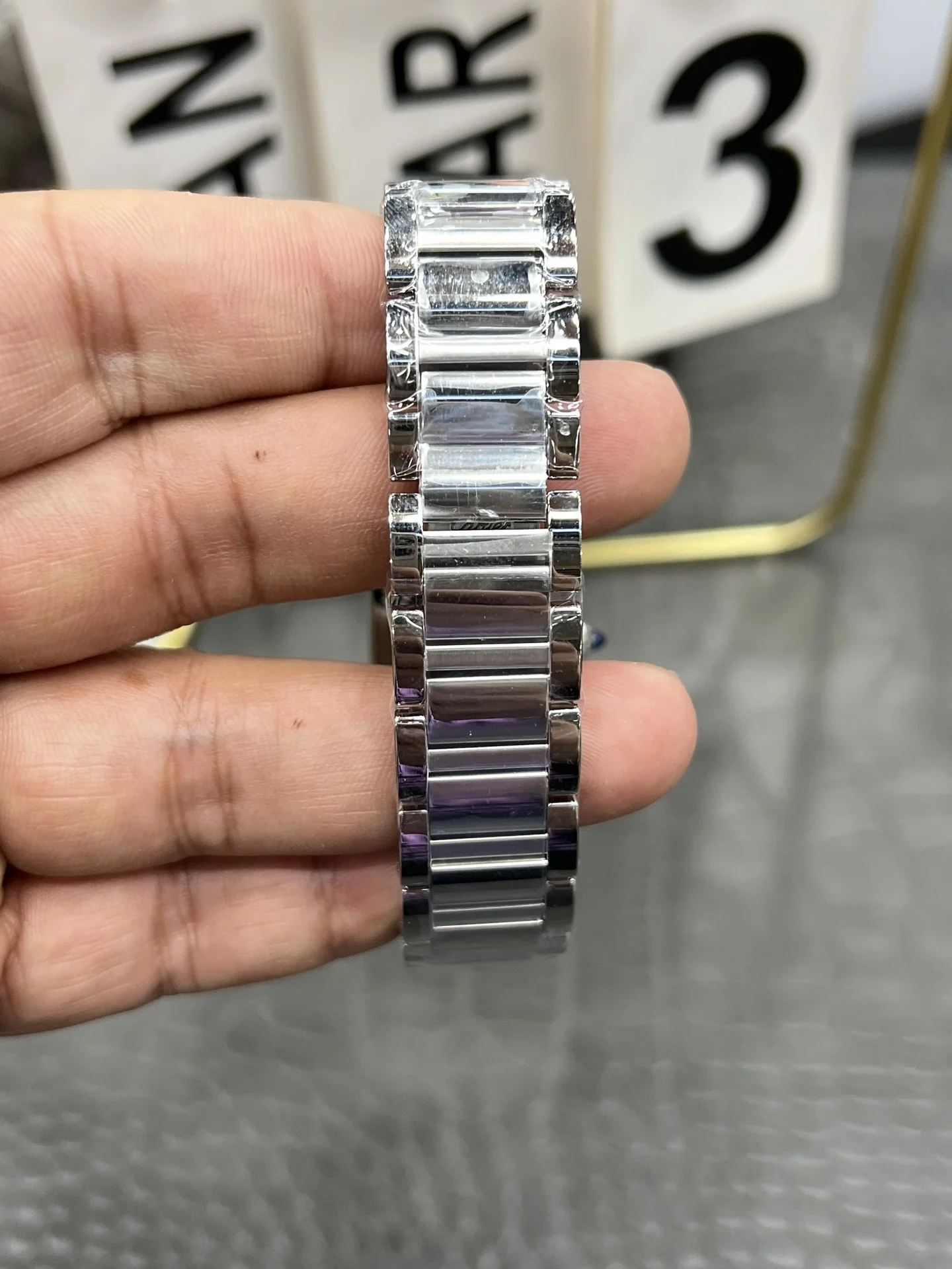 Cartier Tank 29.5mm — photographed off the sweep