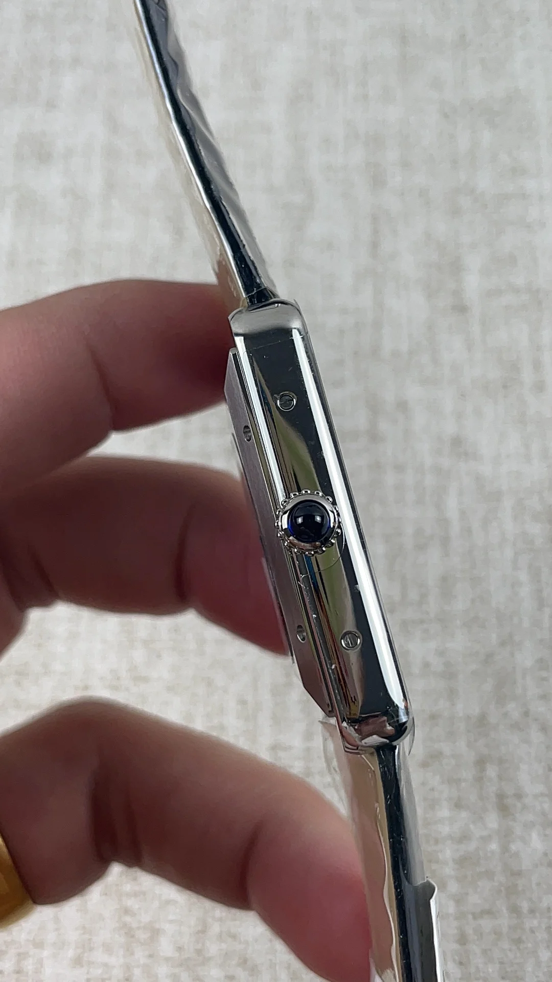 Cartier Tank — photographed off the sweep