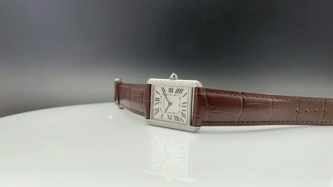 Cartier Tank 33.7mm — photographed off the sweep
