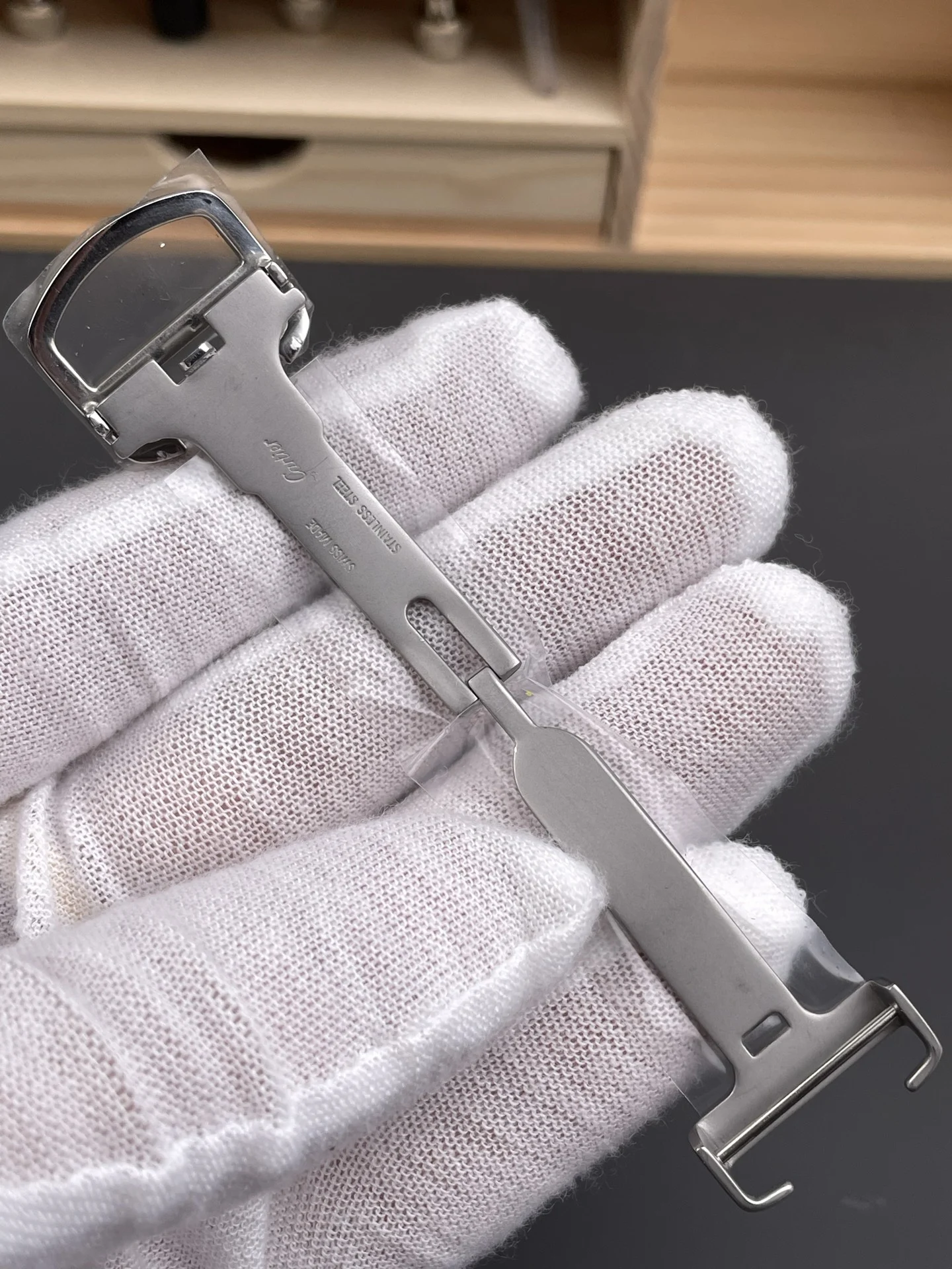 Cartier Tank 34.8 × 27.4mm — photographed off the sweep