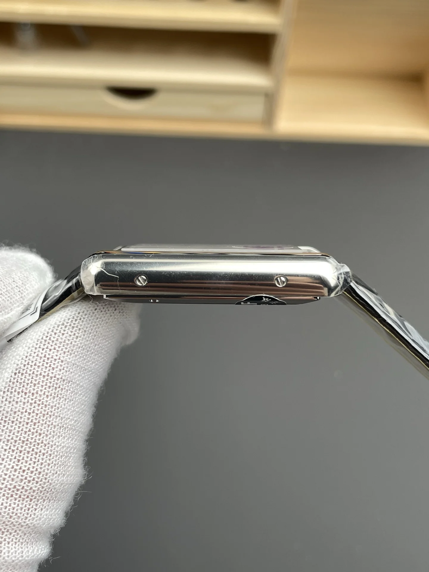 Cartier Tank 41 × 31mm — photographed off the sweep