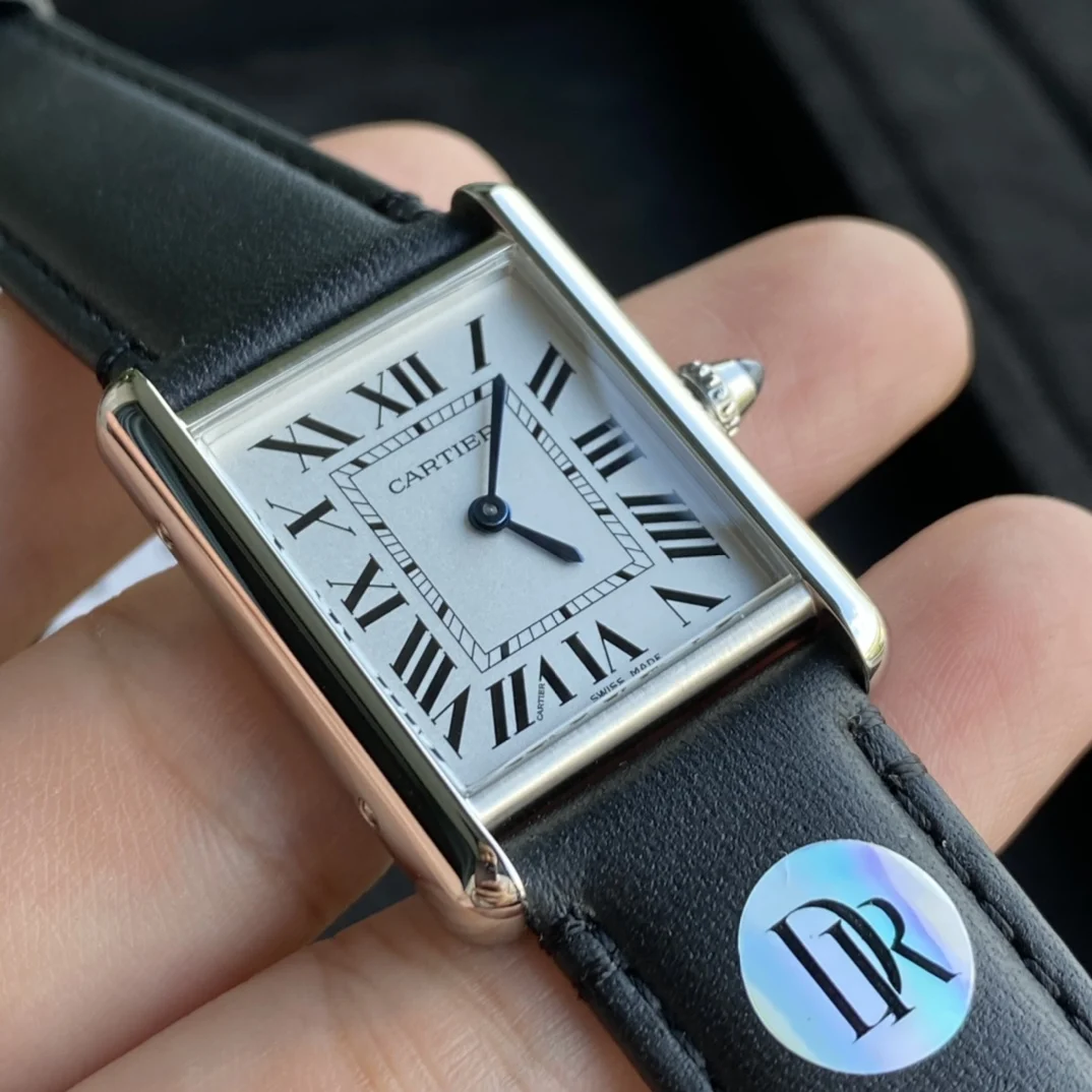 Cartier Tank Must 22.5mm — photographed off the sweep