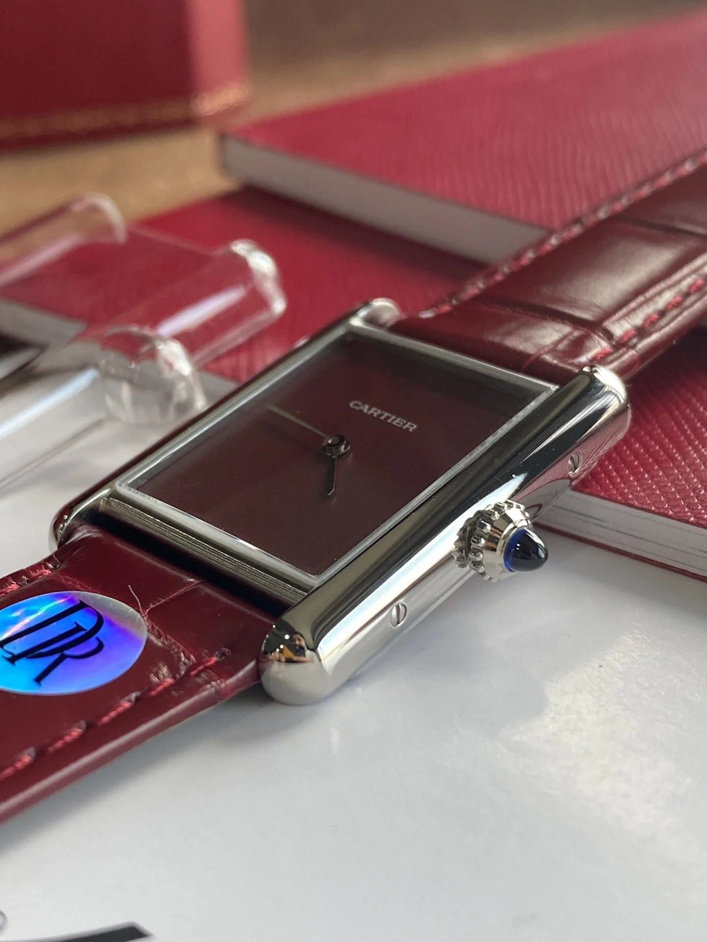 Cartier Tank Must 33.7mm — photographed off the sweep