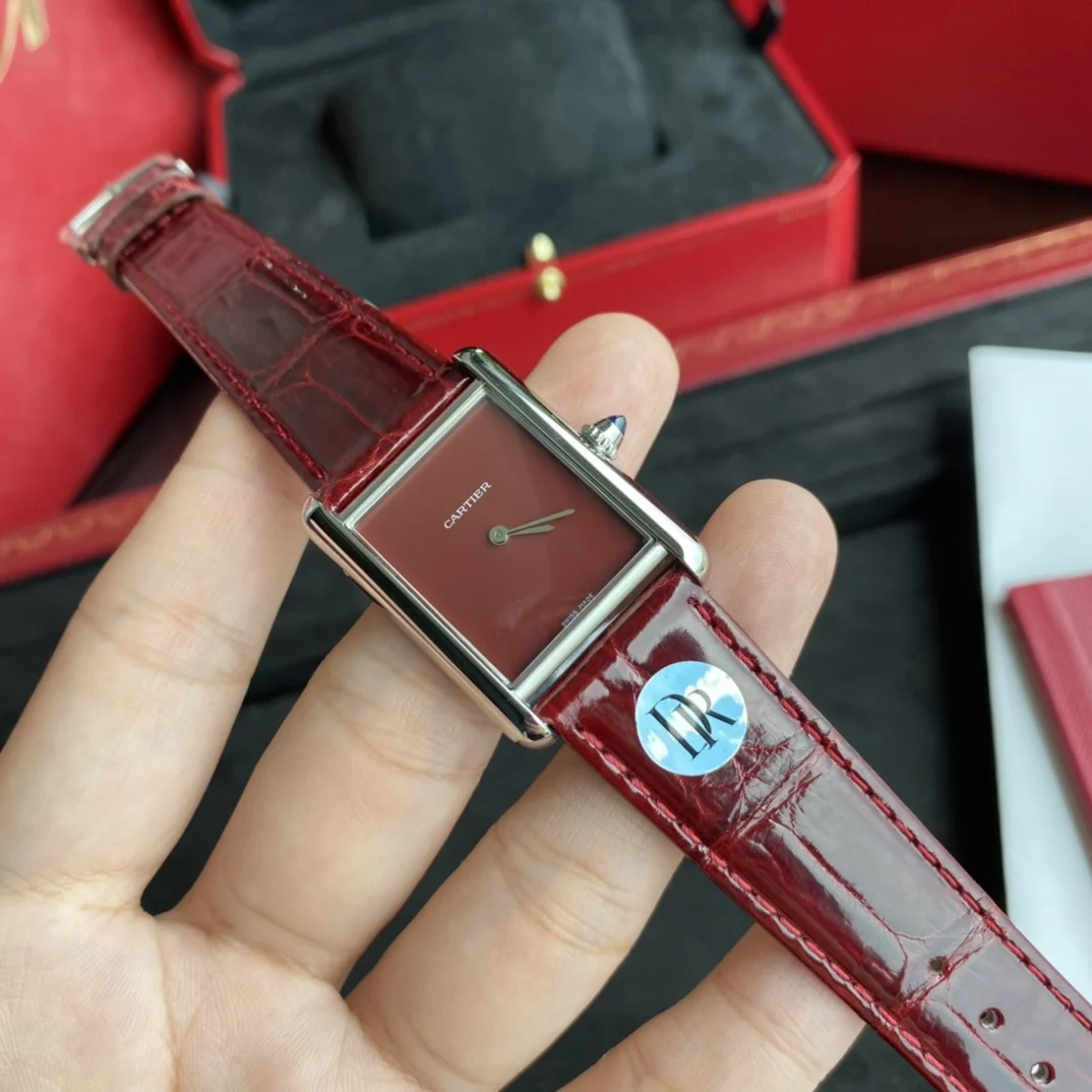 Cartier Tank Must 33mm — photographed off the sweep