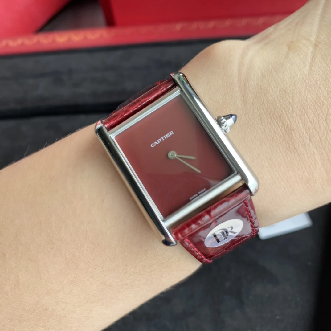 Cartier Tank Must 33mm — photographed off the sweep