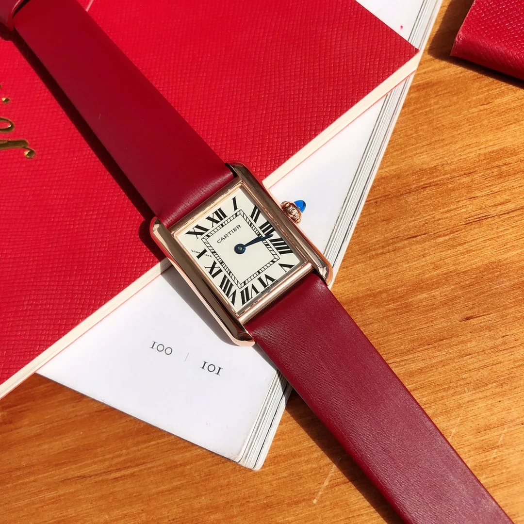 Cartier Tank Must Rose Gold — photographed off the sweep