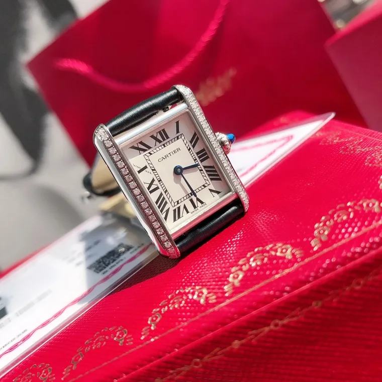 Cartier Tank Must Steel Blue Dial 33.7mm