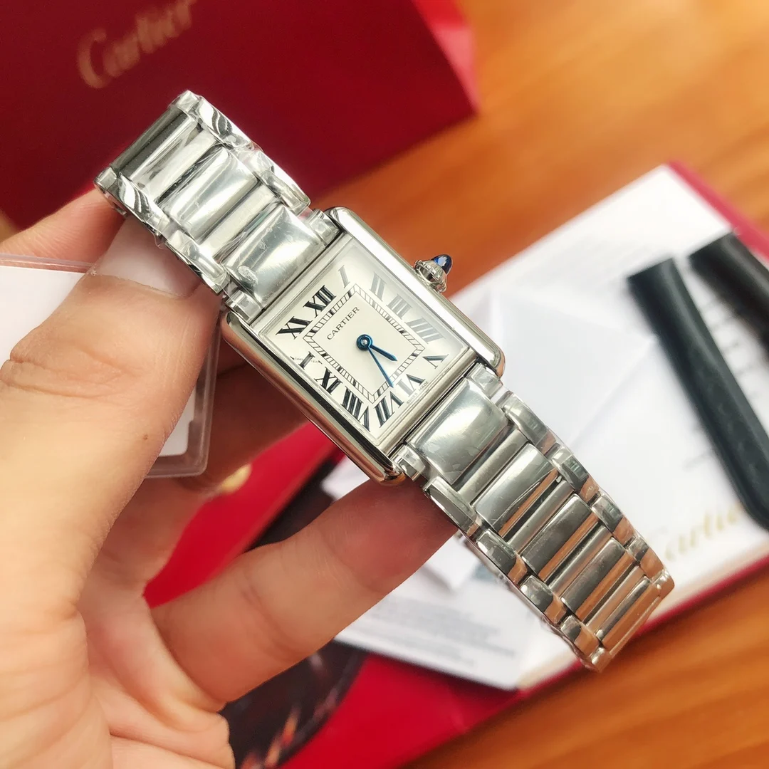 Cartier Tank Must Steel Blue Dial 33.7mm