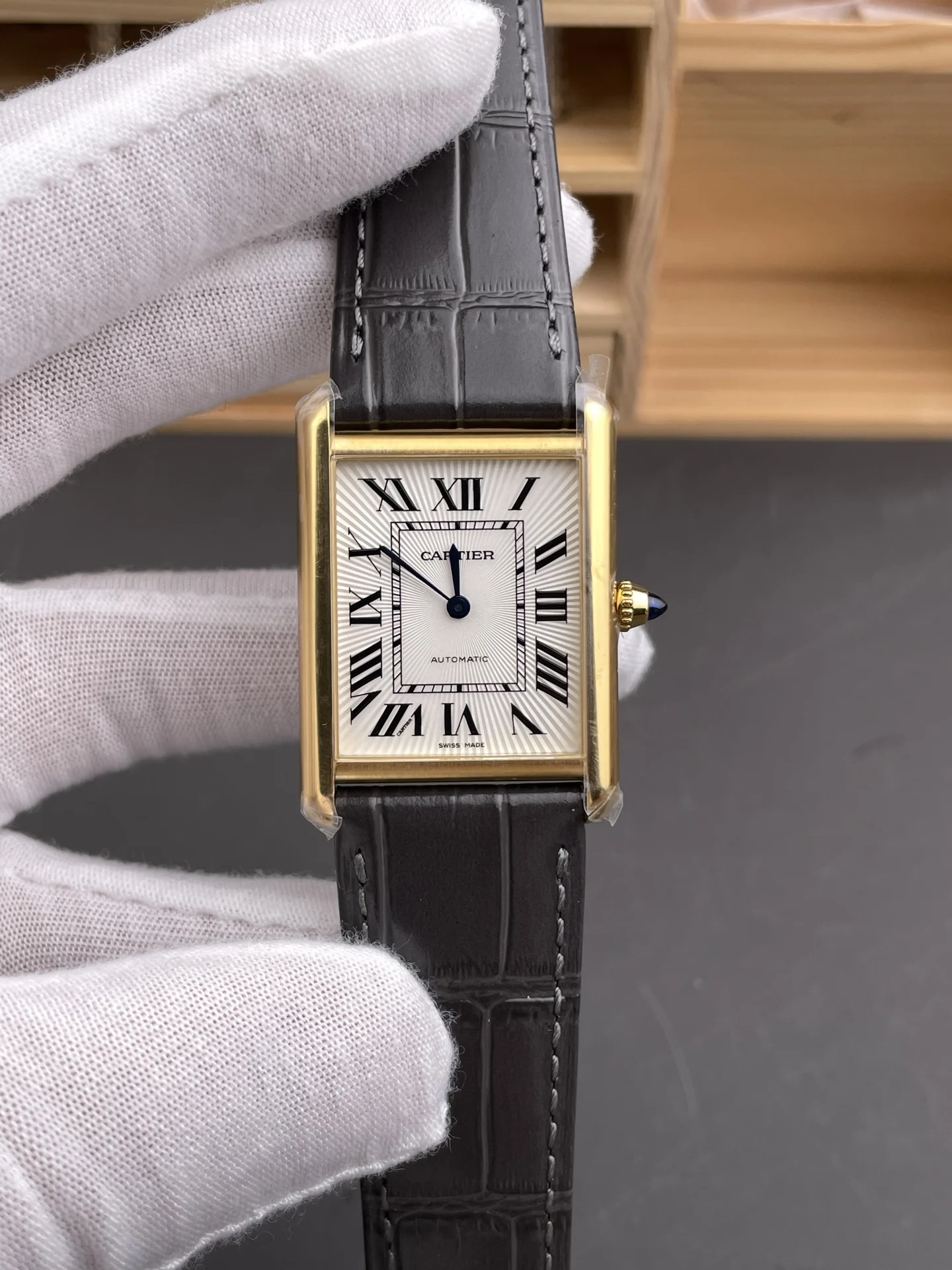 Cartier Tank Rose Gold — photographed off the sweep
