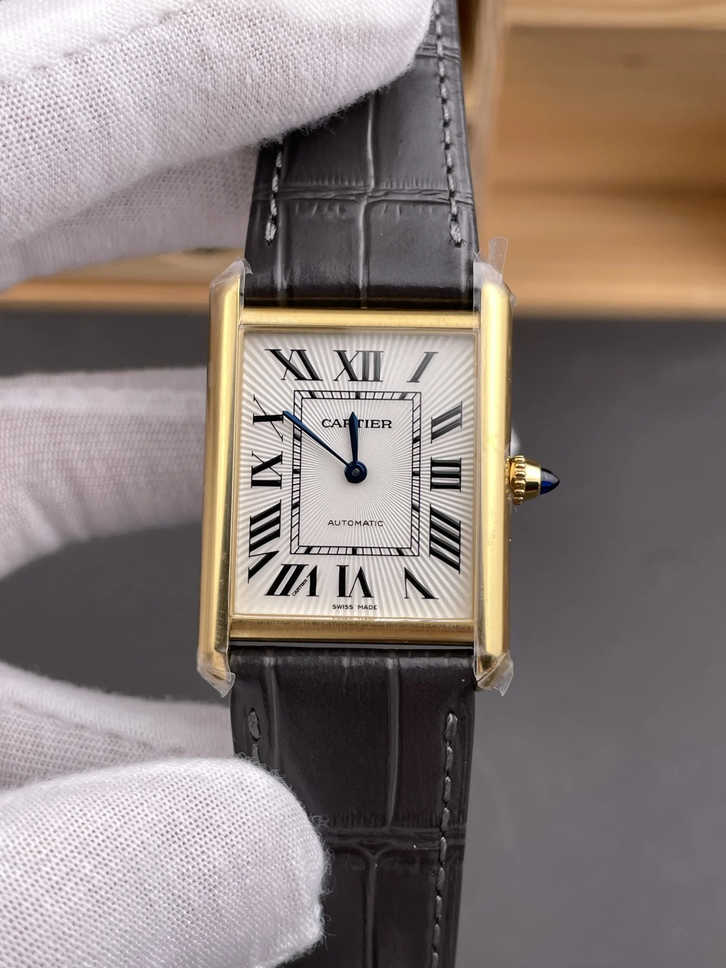 Cartier Tank Rose Gold — photographed off the sweep