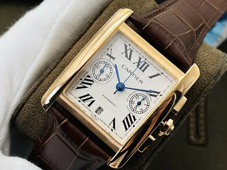 Cartier Tank Steel Blue Dial 34.3mm