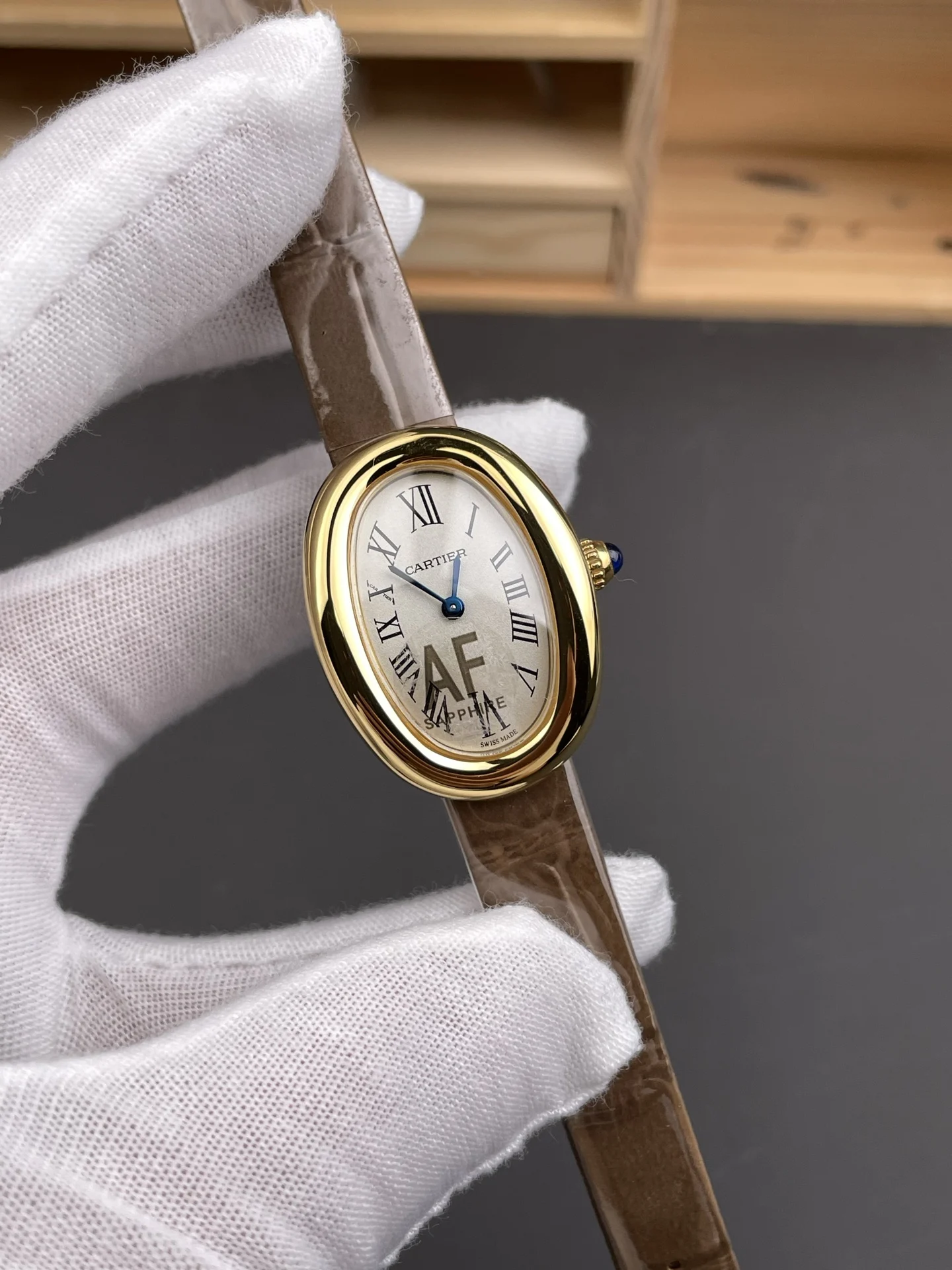 Cartier White Dial — photographed off the sweep