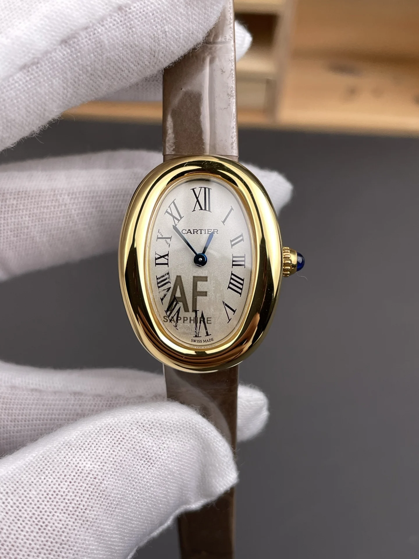 Cartier White Dial — photographed off the sweep