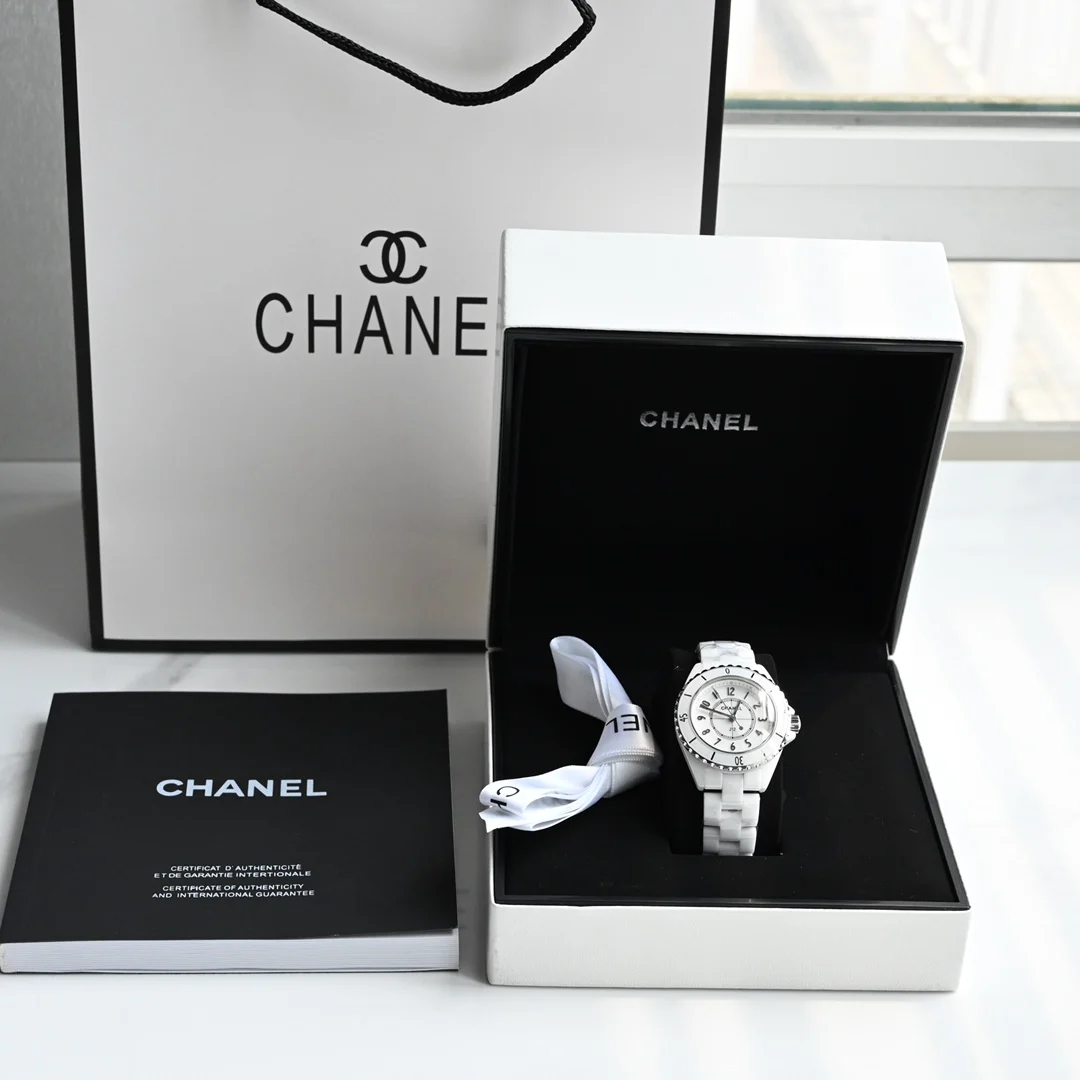 Chanel J12 Ceramic Black Dial Diamond-Set 33mm