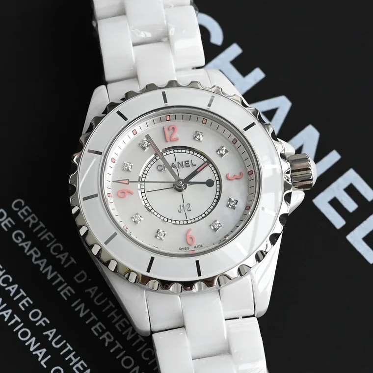Chanel J12 Ceramic Black Dial Diamond-Set 33mm