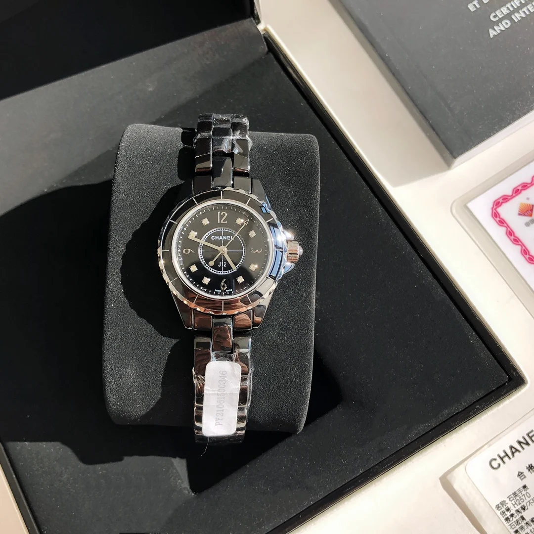 Chanel J12 Ceramic Diamond-Set 29mm — photographed off the sweep
