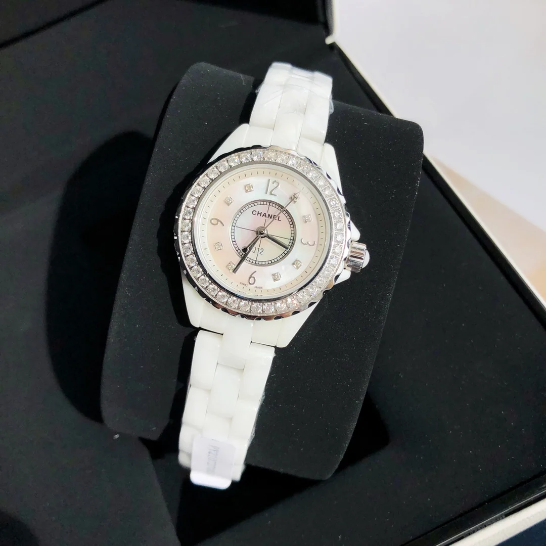 Chanel J12 Ceramic Diamond-Set 29mm — photographed off the sweep