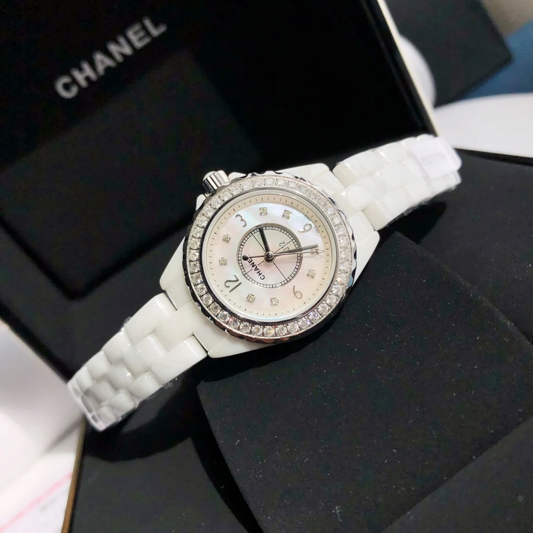 Chanel J12 Ceramic Diamond-Set 29mm — photographed off the sweep