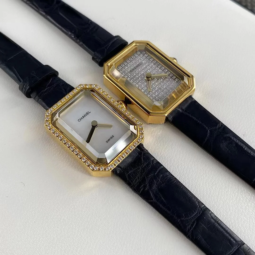 Chanel Première Black Dial Diamond-Set — photographed off the sweep