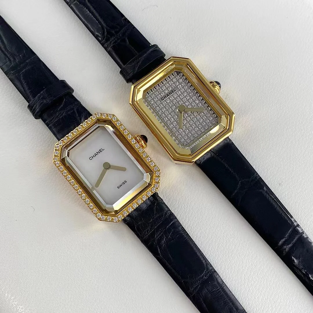 Chanel Première Black Dial Diamond-Set — photographed off the sweep