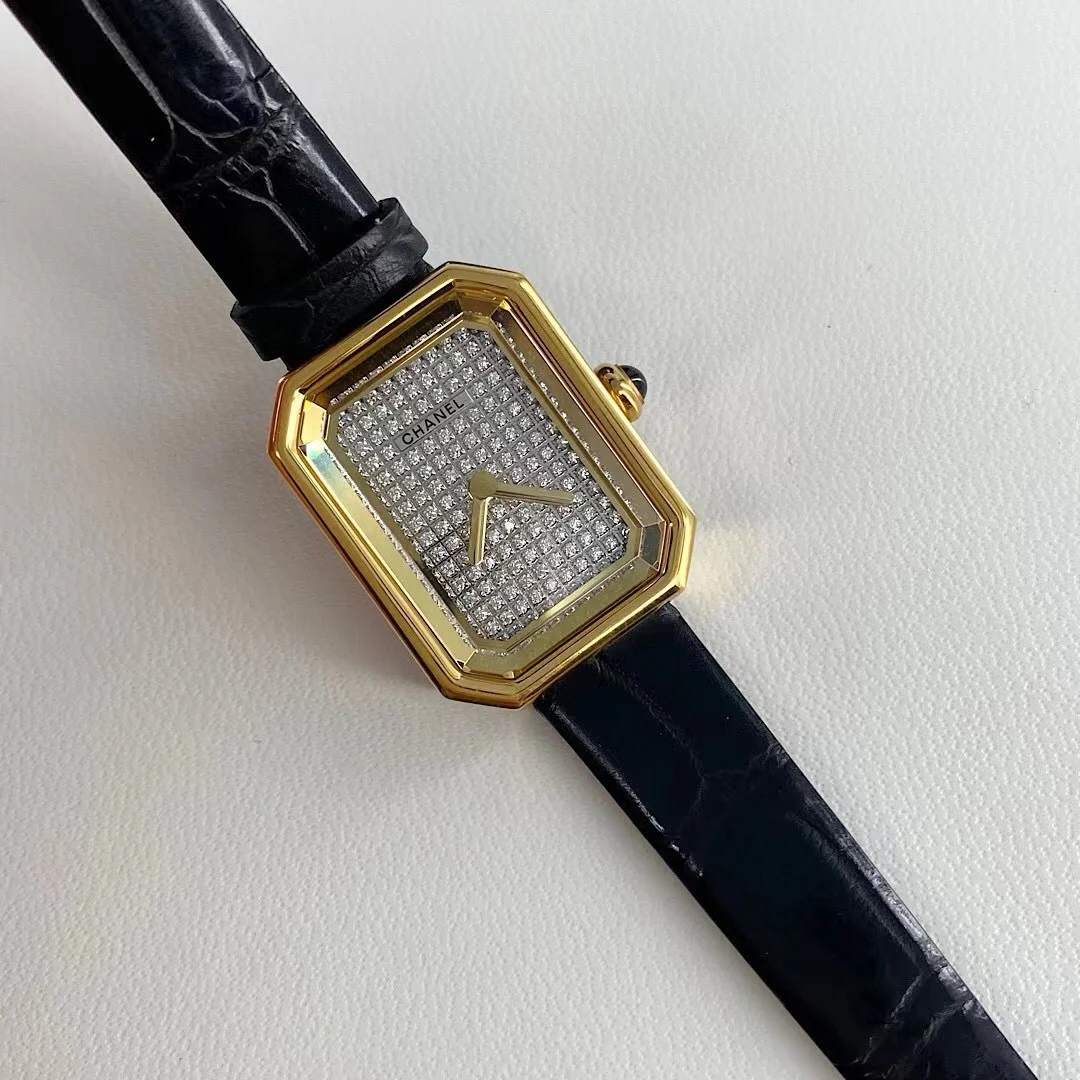 Chanel Première Black Dial Diamond-Set — photographed off the sweep