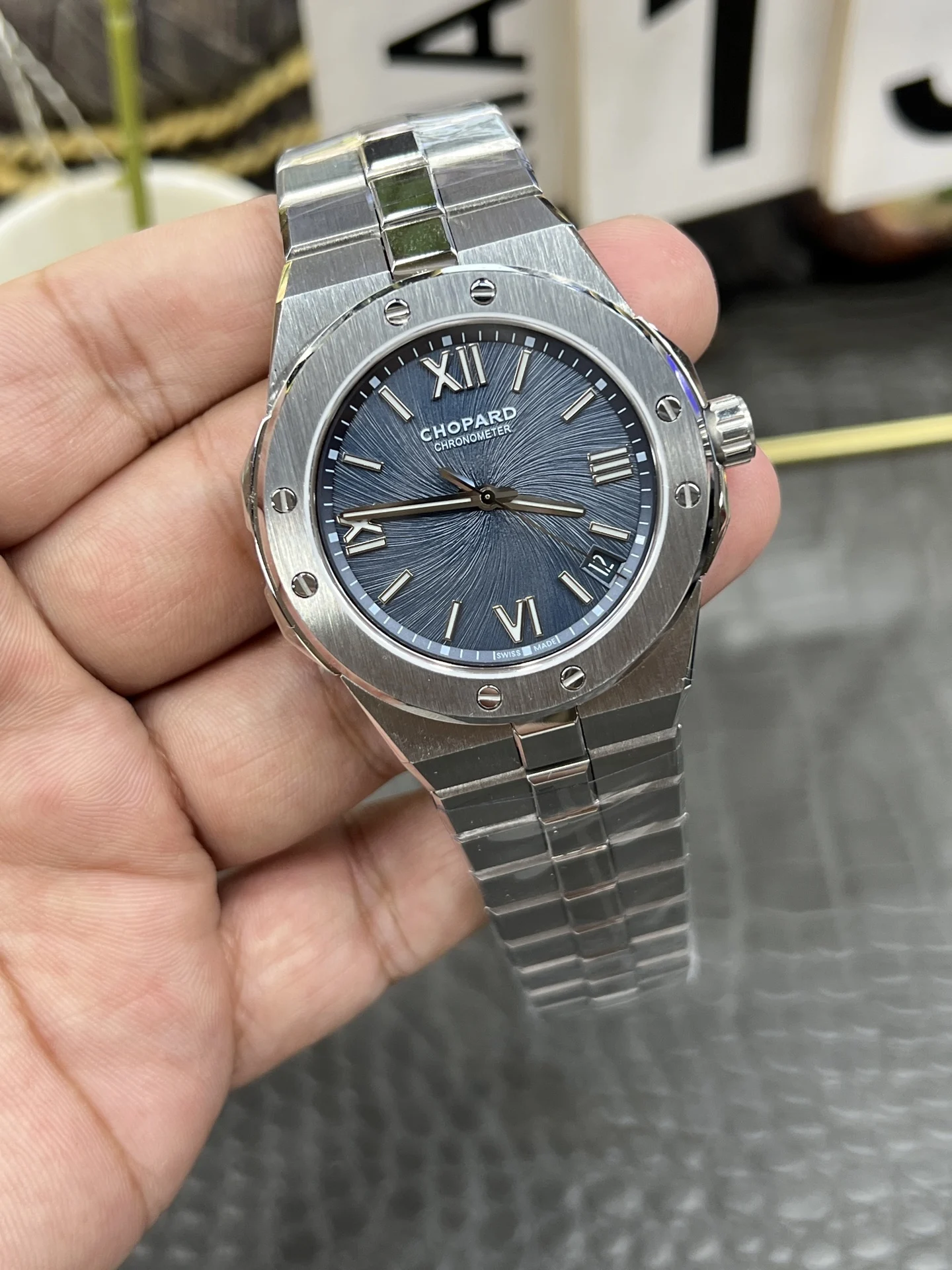 Chopard Blue Dial — photographed off the sweep