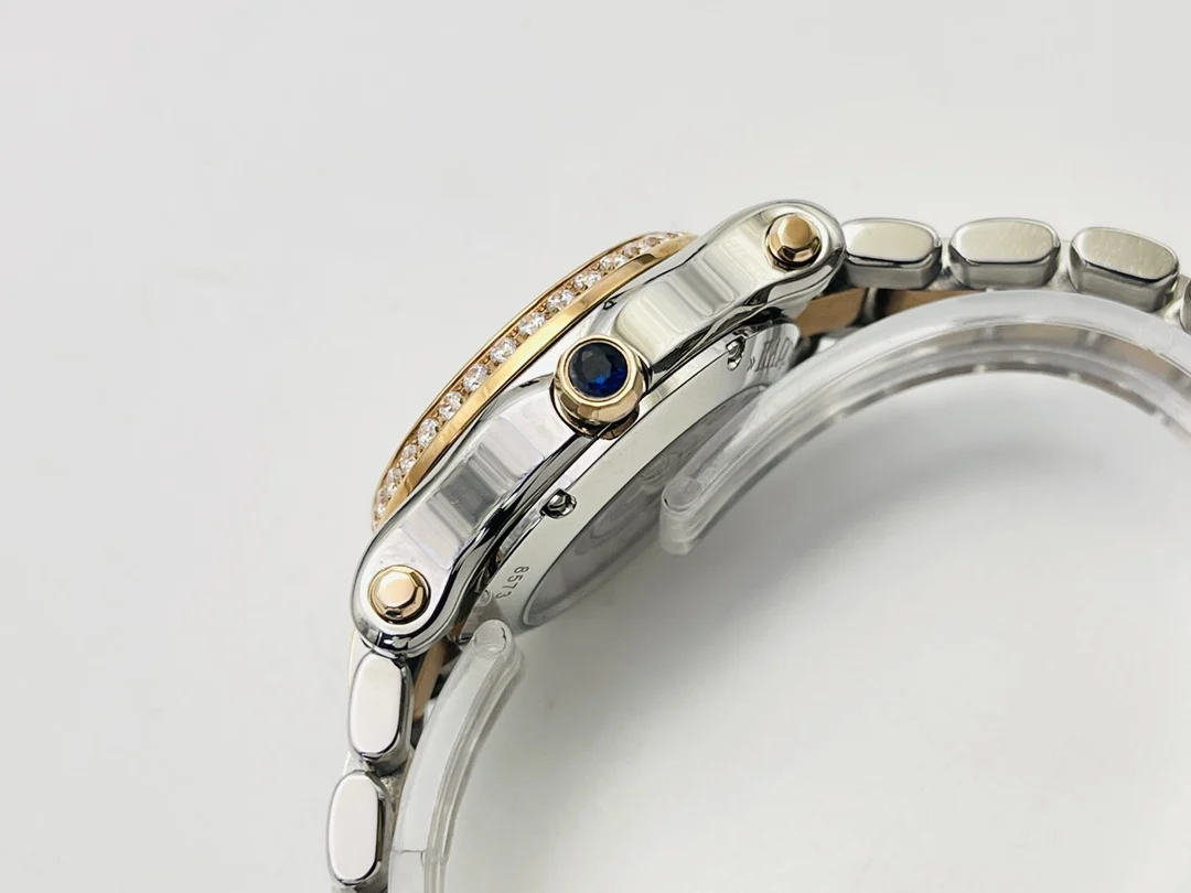 Chopard Happy Diamonds Rose Gold 30mm — photographed off the sweep