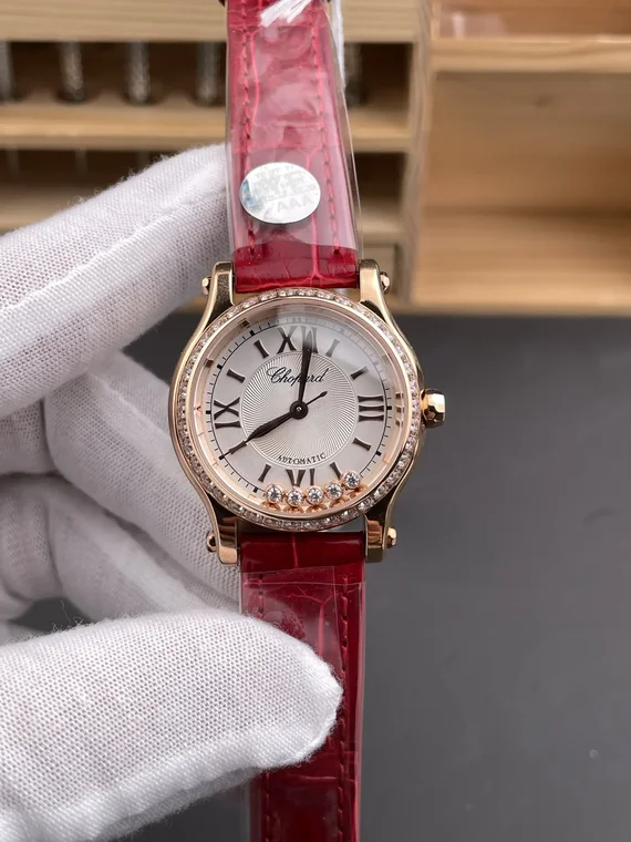 Chopard Happy Diamonds Rose Gold Diamond-Set 33mm