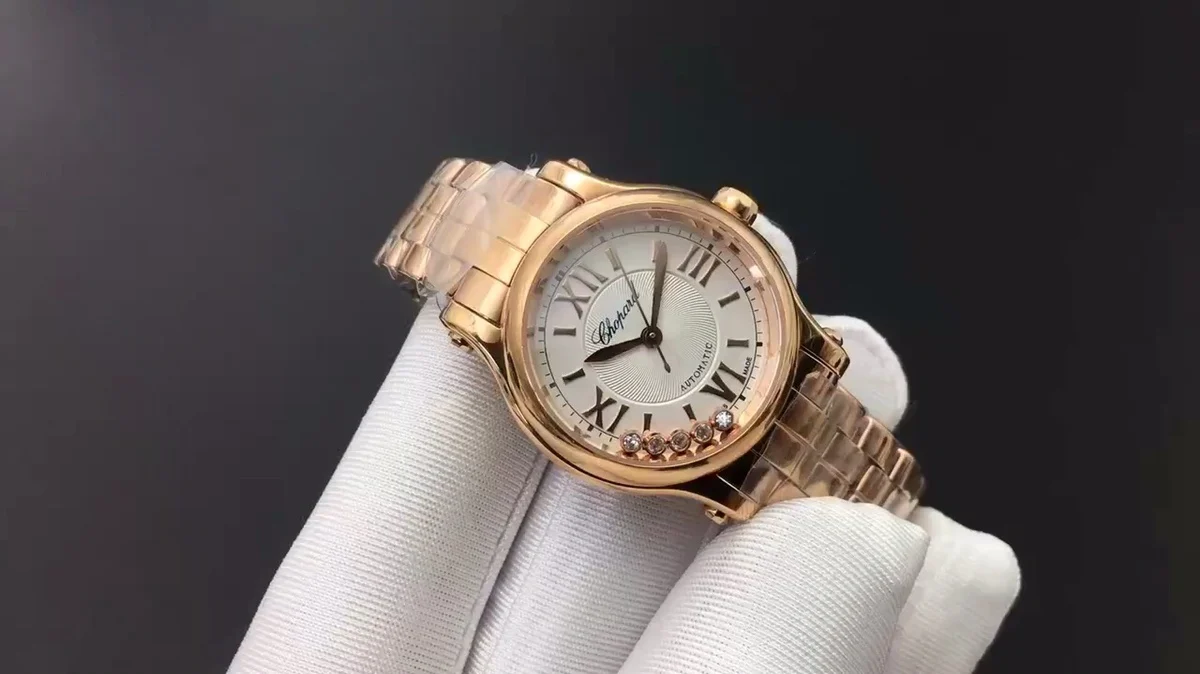 Chopard Happy Diamonds Rose Gold White Dial