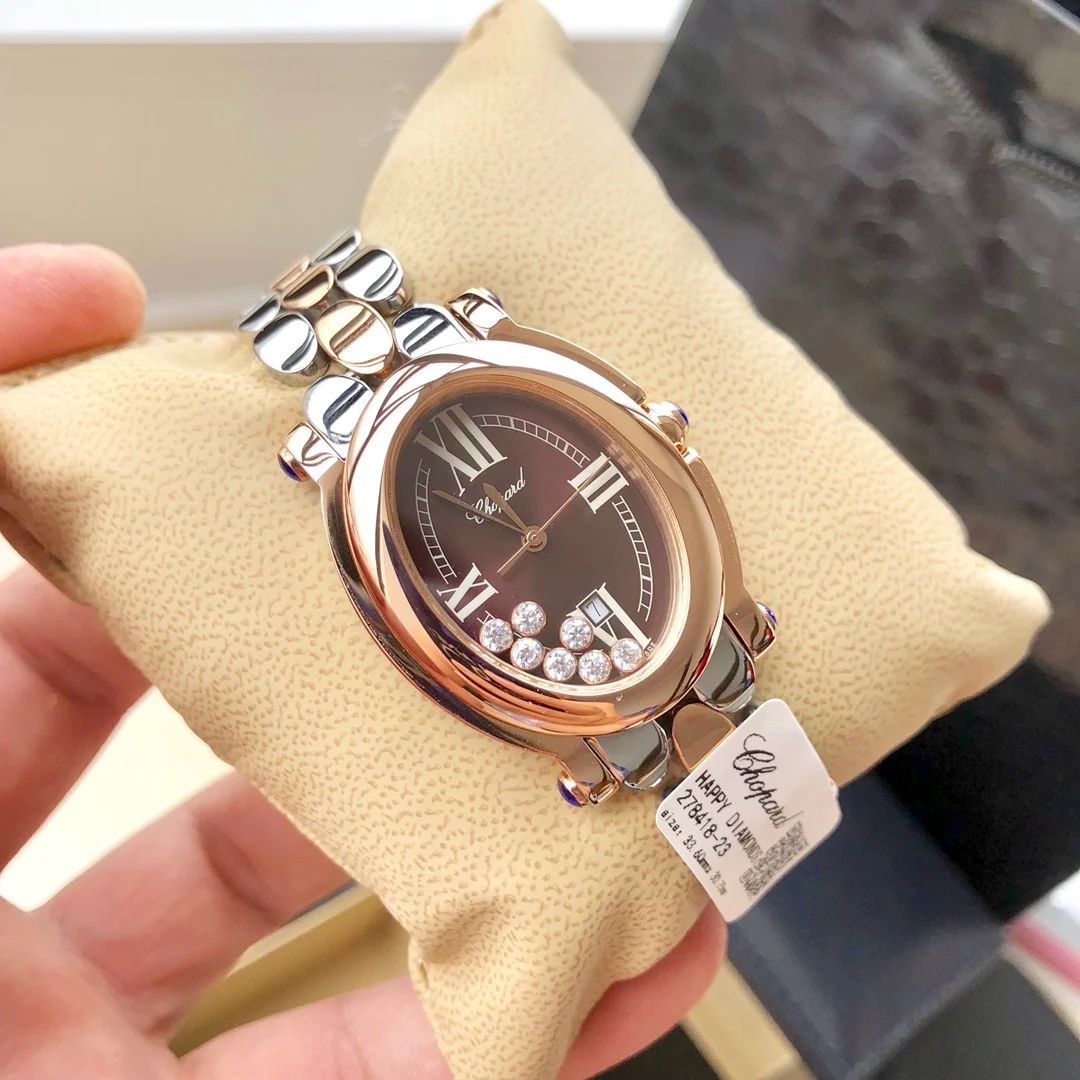 Chopard Happy Diamonds Steel Black Dial