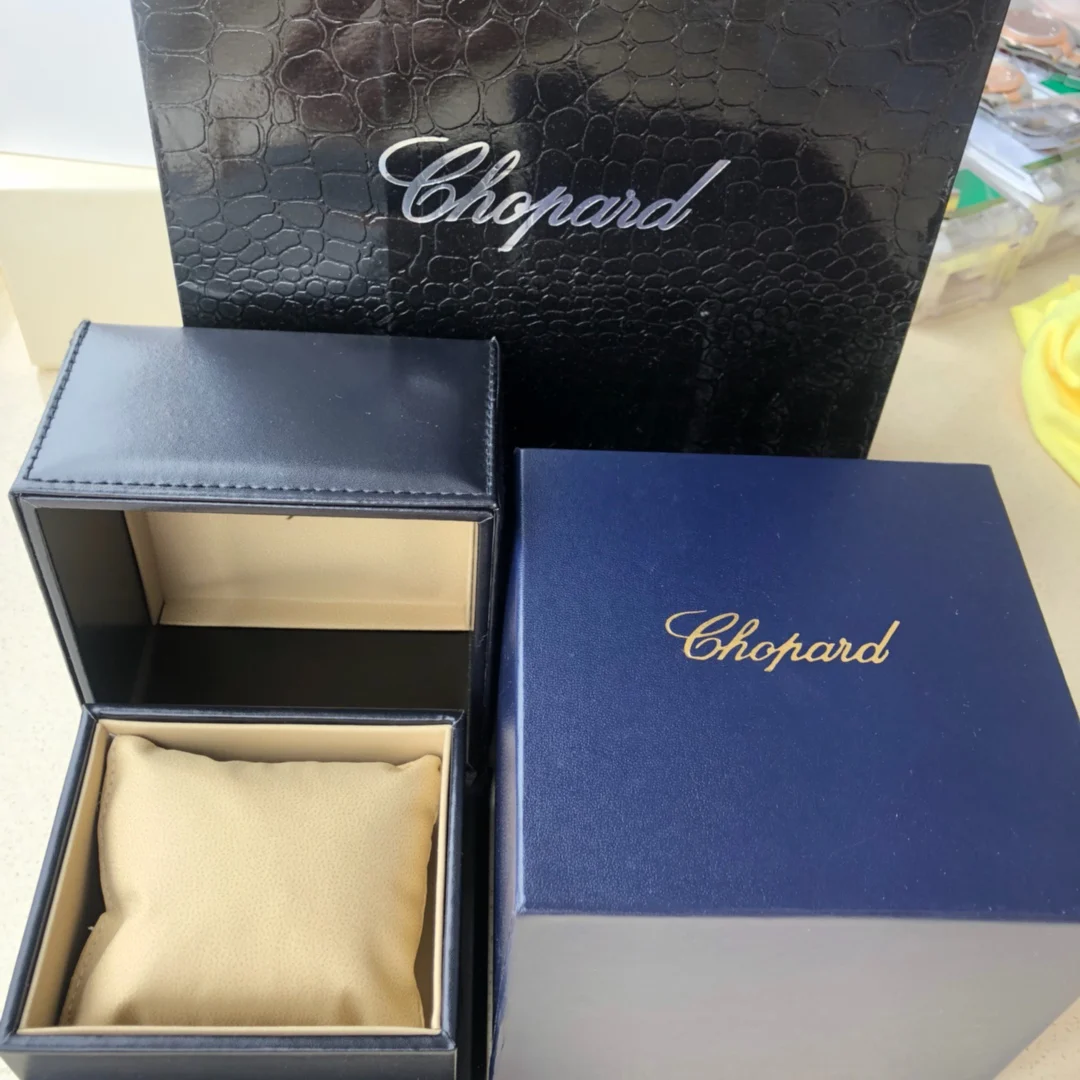 Chopard Happy Diamonds Steel Black Dial — photographed off the sweep