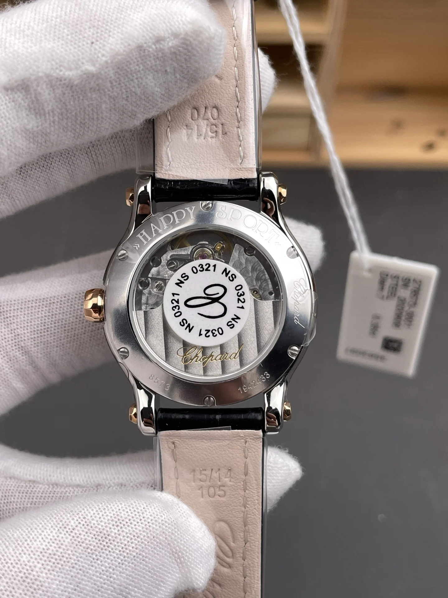 Chopard Happy Diamonds Steel Diamond-Set 30mm — photographed off the sweep