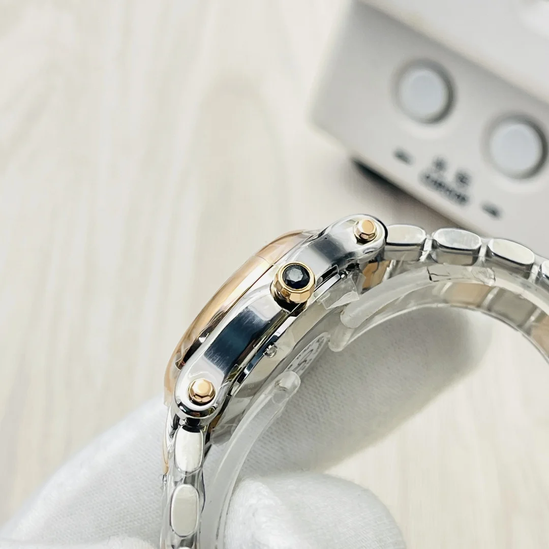 Chopard Happy Diamonds Steel White Dial 30mm — photographed off the sweep