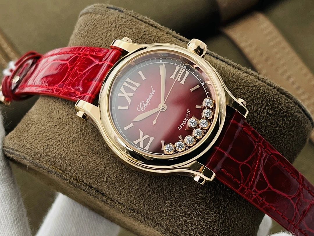 Chopard Happy Sport Black Dial — photographed off the sweep