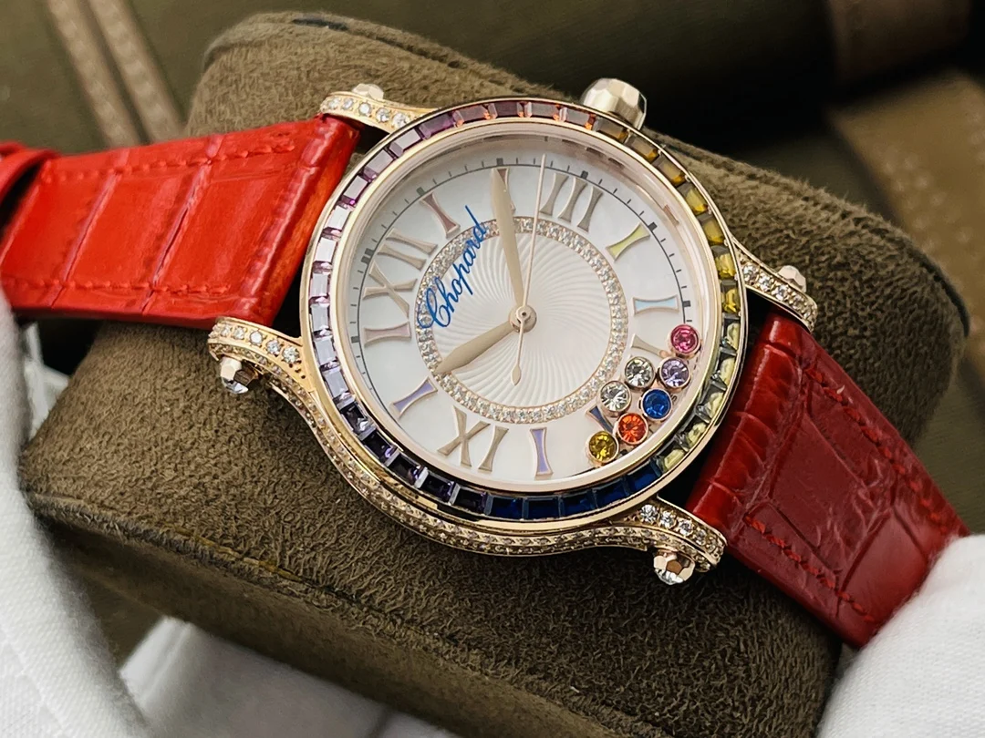 Chopard Happy Sport Green Dial 36mm — photographed off the sweep