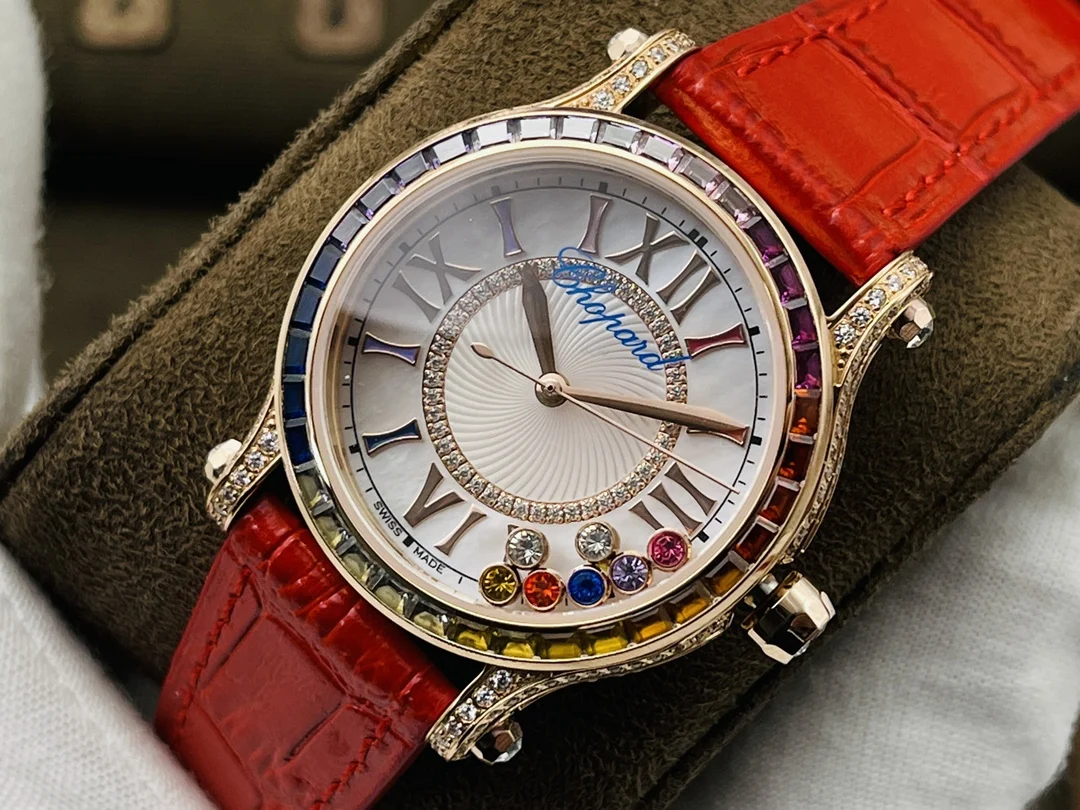 Chopard Happy Sport Green Dial 36mm — photographed off the sweep