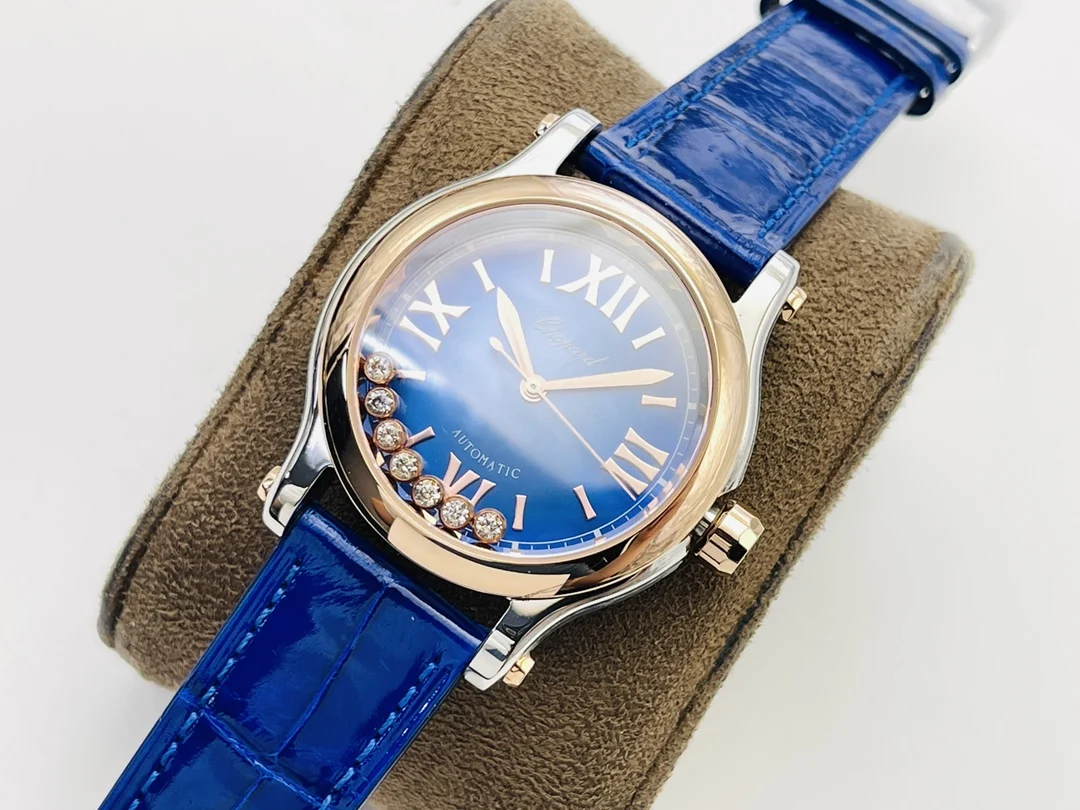 Chopard Happy Sport Green Dial 36mm — photographed off the sweep