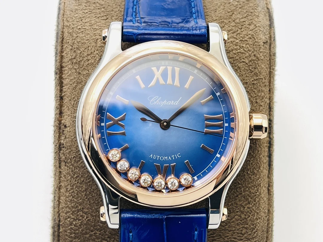 Chopard Happy Sport Green Dial 36mm — photographed off the sweep