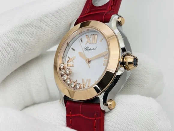 Chopard Happy Sport Rose Gold Blue Dial 36mm