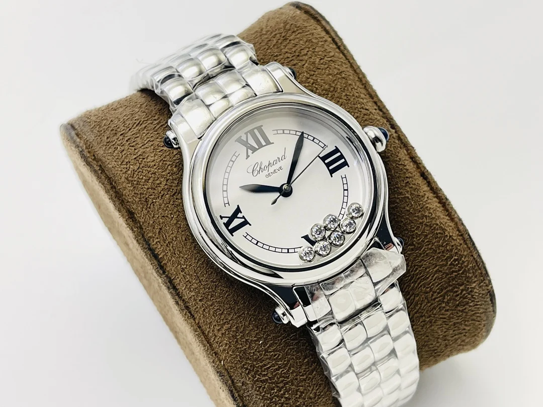 Chopard Happy Sport Steel Blue Dial — photographed off the sweep