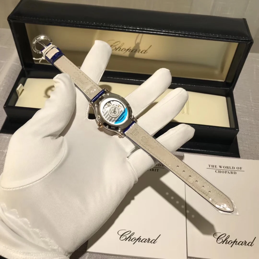 Chopard Happy Sport Steel Silver Dial — photographed off the sweep