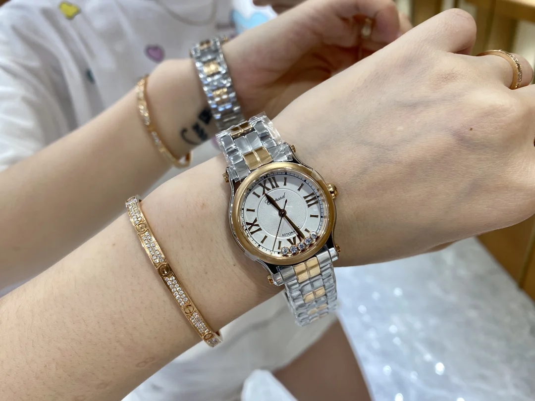 Chopard Happy Sport Steel Silver Dial Diamond-Set 30mm