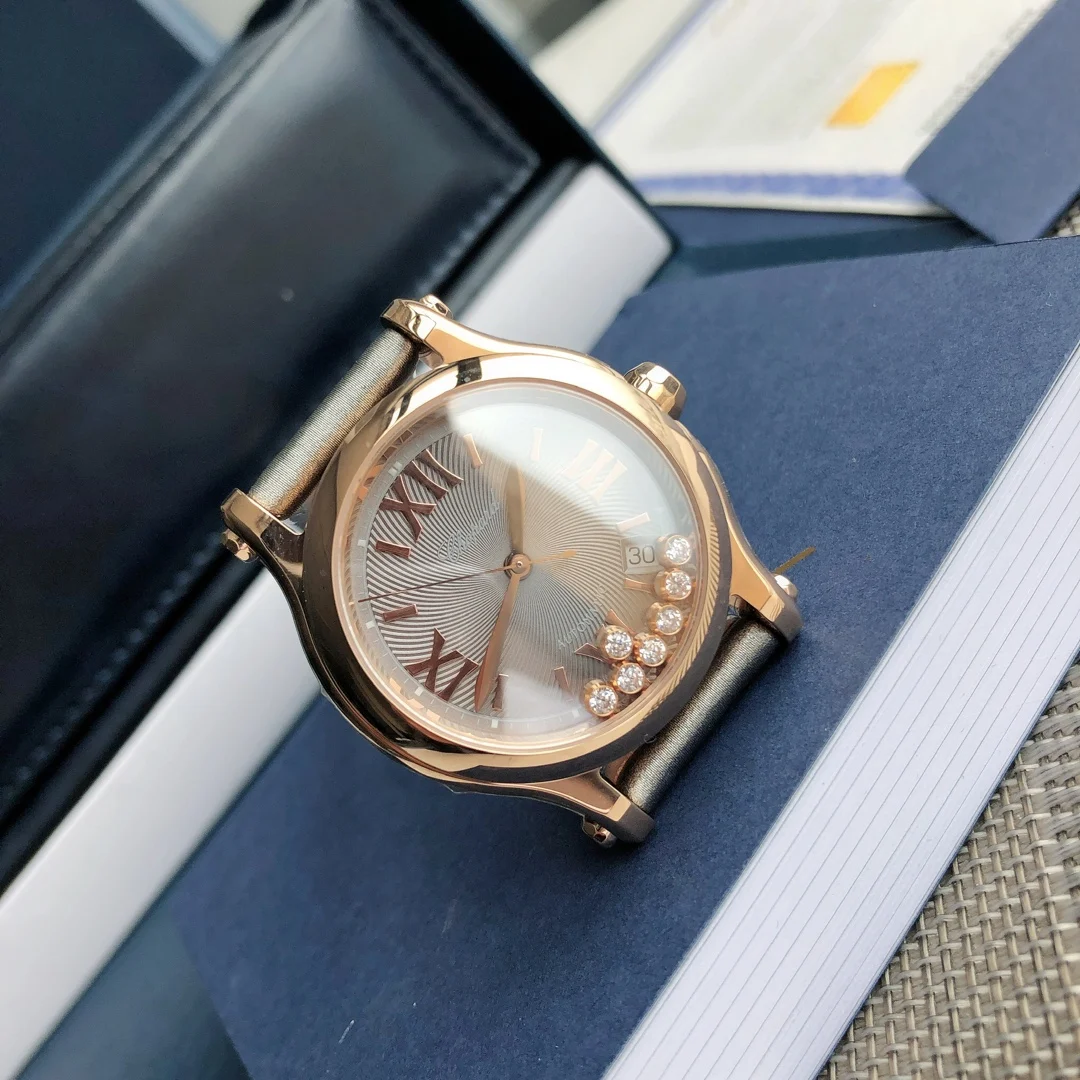 Chopard Happy Sport Steel Silver Dial — photographed off the sweep